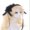 C-07-1 Black Maid Lolita Headband with Bow view 4