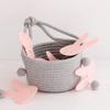 TOYANDONA 2-Piece Woven Hanging Basket, Cotton Rope Decorative Storage Baskets for Toys and Small Items view 3