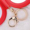 minkissy Folding Double-Sided Cosmetic Mirror with PU Leather Frame, Red view 2