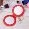 minkissy Folding Double-Sided Cosmetic Mirror with PU Leather Frame, Red view 3