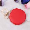 minkissy Folding Double-Sided Cosmetic Mirror with PU Leather Frame, Red view 4