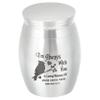 Warmhm 2-Piece Silver Pet Cremation Urns for Bird Ashes view 1