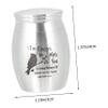 Warmhm 2-Piece Silver Pet Cremation Urns for Bird Ashes view 3