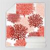 IHIPPO Coral Plush Blanket 150 x 200 cm, Floral Flannel Throw Blanket view 3