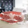 IHIPPO Coral Plush Blanket 150 x 200 cm, Floral Flannel Throw Blanket view 4