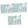 FOMIYES 3-Piece Makeup Brush Set with Wooden Handles for Powder, Concealer, and Eyeshadow view 1