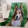 Border Collie Flannel Blanket, 100 x 130 cm, Soft 3D Microfiber Fleece view 3