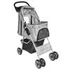 SKM Folding Pet Stroller for Dogs and Cats, Gray, 5.78 kg view 2