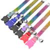 SARUEL Personalized Cat Collar with Name Tag, Blue, S (25cm-32cm) view 4