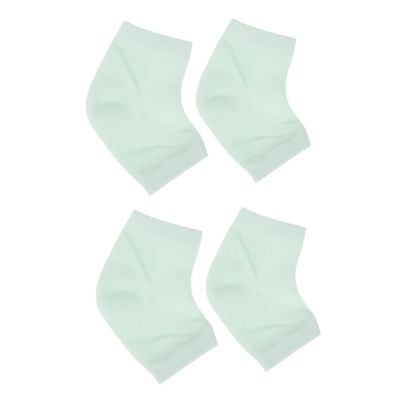 FOMIYES 2-Pair Gel Heel Socks, Moisturizing Anti-Crack Ankle Socks for Women and Men