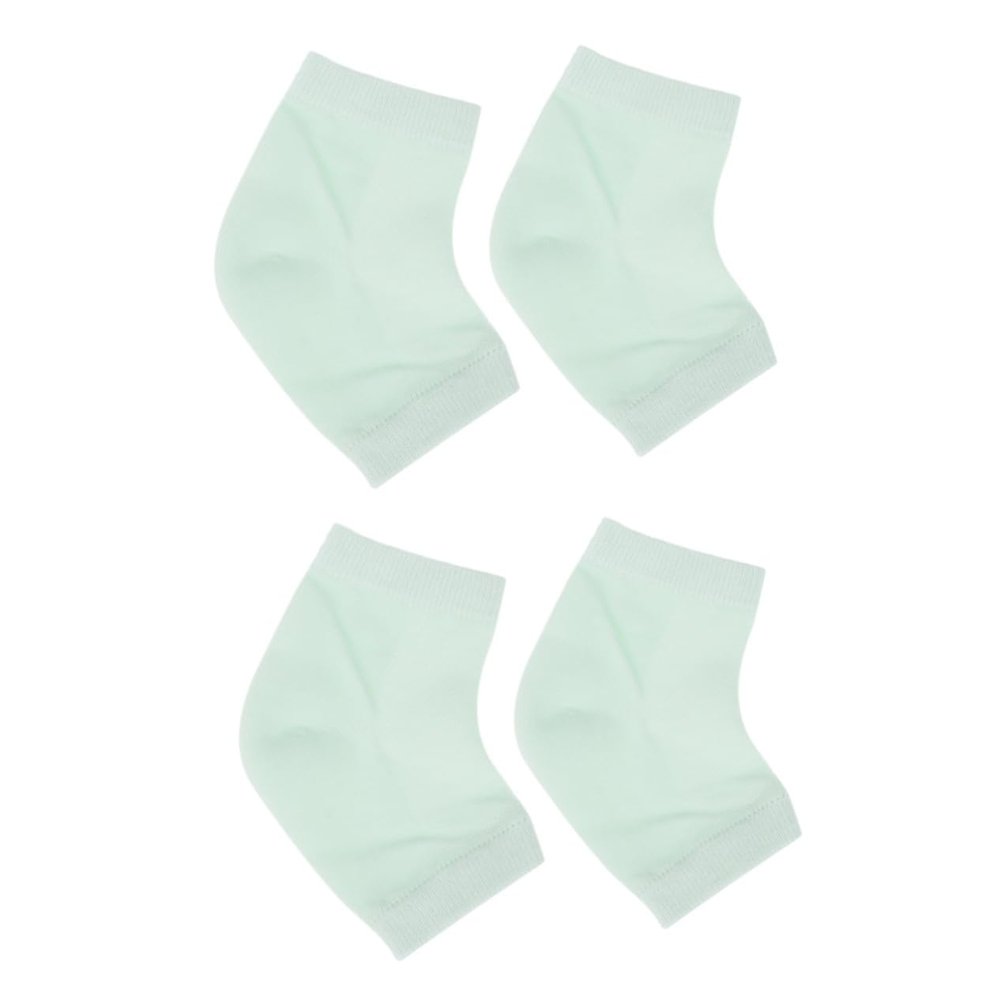 FOMIYES 2-Pair Gel Heel Socks, Moisturizing Anti-Crack Ankle Socks for Women and Men