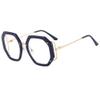 ENPAP Large Polygon Reading Glasses, Blue Light Blocking, Blue, +1.00 view 1