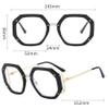 ENPAP Large Polygon Reading Glasses, Blue Light Blocking, Blue, +1.00 view 3