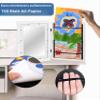 Octonyluck A4 Children's Artwork Frame, Front-Opening Display Frame for Children's Drawings, White view 4