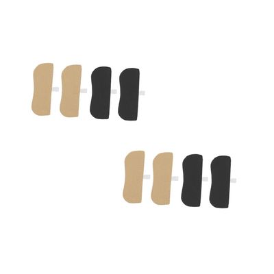 Healeved 2 Sets Heel Protector Pads for Shoes, Anti-Slip Heel Cushions to Prevent Blisters and Abrasion, Corn, Black, Apricot, 2 Pairs × 2