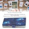 Portable Small Photo Album, Waterproof PU Leather Case, Instant Camera Photo Album for Travel (Starry Sky) view 3
