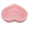 Heart-Shaped Ceramic Bowl for Small Animals, Pink, 1 pc view 1