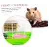 Heart-Shaped Ceramic Bowl for Small Animals, Pink, 1 pc view 2