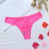 Women's Lace G-String Panties, Hot Pink, Size 38 view 4