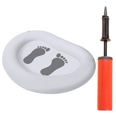 Inflatable PVC Foot Bath for Poolside Use with Foot Massage Mat