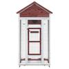 Festnight Wooden Bird Aviary with Perches, Nesting Box and Pull-Out Tray, Mocha, 91.5 x 53 x 170 cm view 3