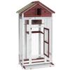 Festnight Wooden Bird Aviary with Perches, Nesting Box and Pull-Out Tray, Mocha, 91.5 x 53 x 170 cm view 4