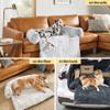 iyoimono Plush Dog Bed for Large Dogs, 90 x 85 x 13 cm, Dark Gray view 4