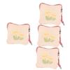 Healeved 4-Piece Canvas Sanitary Pad Storage Bag Set with Zipper Pouches view 1