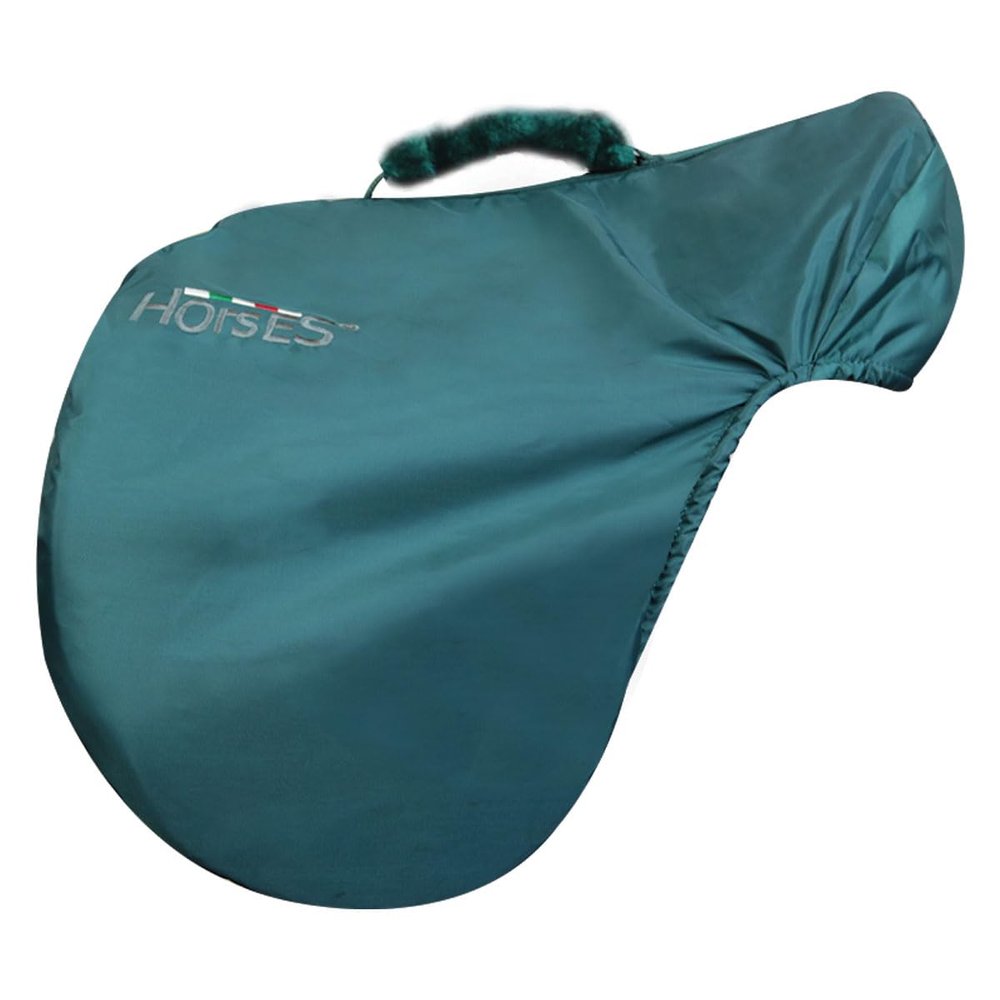 Horses Nylon Saddle Cover with Green Handle, for Multiple Saddle Sizes
