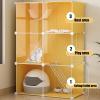 CENAP Large Indoor Cat Cage and Playpen with Cat Ladder and Hammock, Metal-Wire Enclosure for 12 Cats, Ferrets, Chinchillas, Rabbits, Small Animals and Kittens view 2