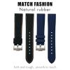 ORKDFJ Rubber Watch Band, 19/20/21/22/23/24 mm, Soft Waterproof Silicone, for Omega, 24 mm, Agate view 3