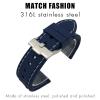 ORKDFJ Rubber Watch Band, 19/20/21/22/23/24 mm, Soft Waterproof Silicone, for Omega, 24 mm, Agate view 4