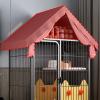 CENAP Indoor Cat Cage with Pull-Out Litter Box, Climbing Ladder, Top Storage and Wheels view 4
