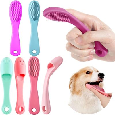 LATRAT 6-Pack Finger Toothbrush for Dogs