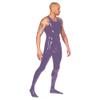 Sexy Men's Fetish Costume, Metallic-Shiny Faux Leather One-Piece, PVC Bodysuit, Clubwear, S–7XL view 2