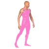 Sexy Men's Fetish Costume, Metallic-Shiny Faux Leather One-Piece, PVC Bodysuit, Clubwear, S–7XL view 3