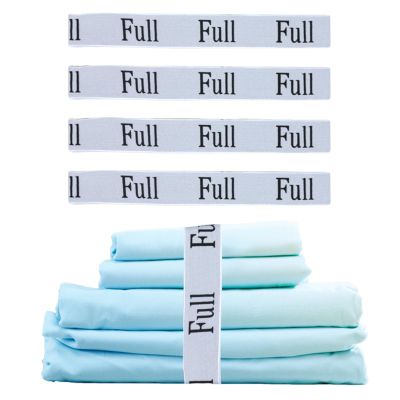keepsweat Bed Sheet Organizer Bands, Labels and Storage Straps, Gray, Full Size