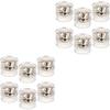 FRCOLOR 12-Piece Acrylic Cream Jars, Mini Diamond Travel Containers with Lids view 1
