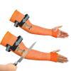 Heavy-Duty Cut-Resistant Arm Sleeves for Men and Women, ANSI A9, 45.7 cm, Orange/Sunset view 1
