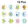 NUOBESTY 24-Piece First-Year Baby Milestone Stickers, Monthly Belly Stickers, Animal Designs, Photo Props view 2
