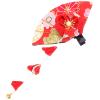 Japanese Fabric Hairpin with Floral Decoration, Red view 1