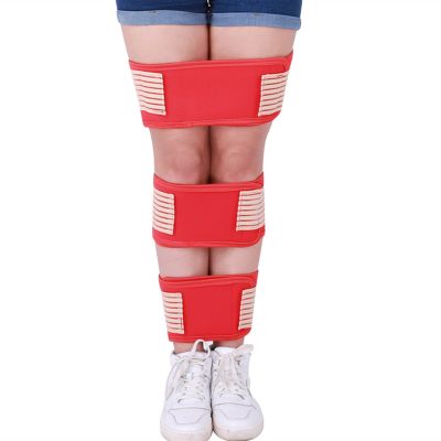 DameCo Leg Posture Corrector, 3-Piece Set, Adjustable Unisex Straps, Red
