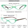 Lanomi Women's Cat-Eye Reading Glasses, Small Vintage Green Frame, +2.5 view 2