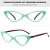 Lanomi Women's Cat-Eye Reading Glasses, Small Vintage Green Frame, +2.5 view 3