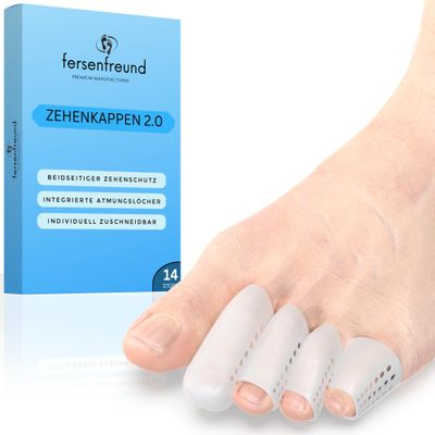 FERSENFREUND Small Toe Protectors, 14-Pack, Premium Silicone Toe Caps
