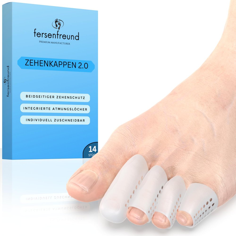 FERSENFREUND Small Toe Protectors, 14-Pack, Premium Silicone Toe Caps