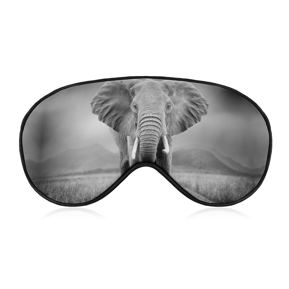 African Elephant Sleep Mask, Adjustable Eye Cover for Men and Women