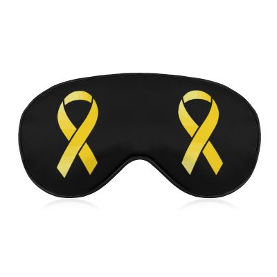 Yellow RibbonHIV Sleep Mask with Adjustable Strap for Men and Women