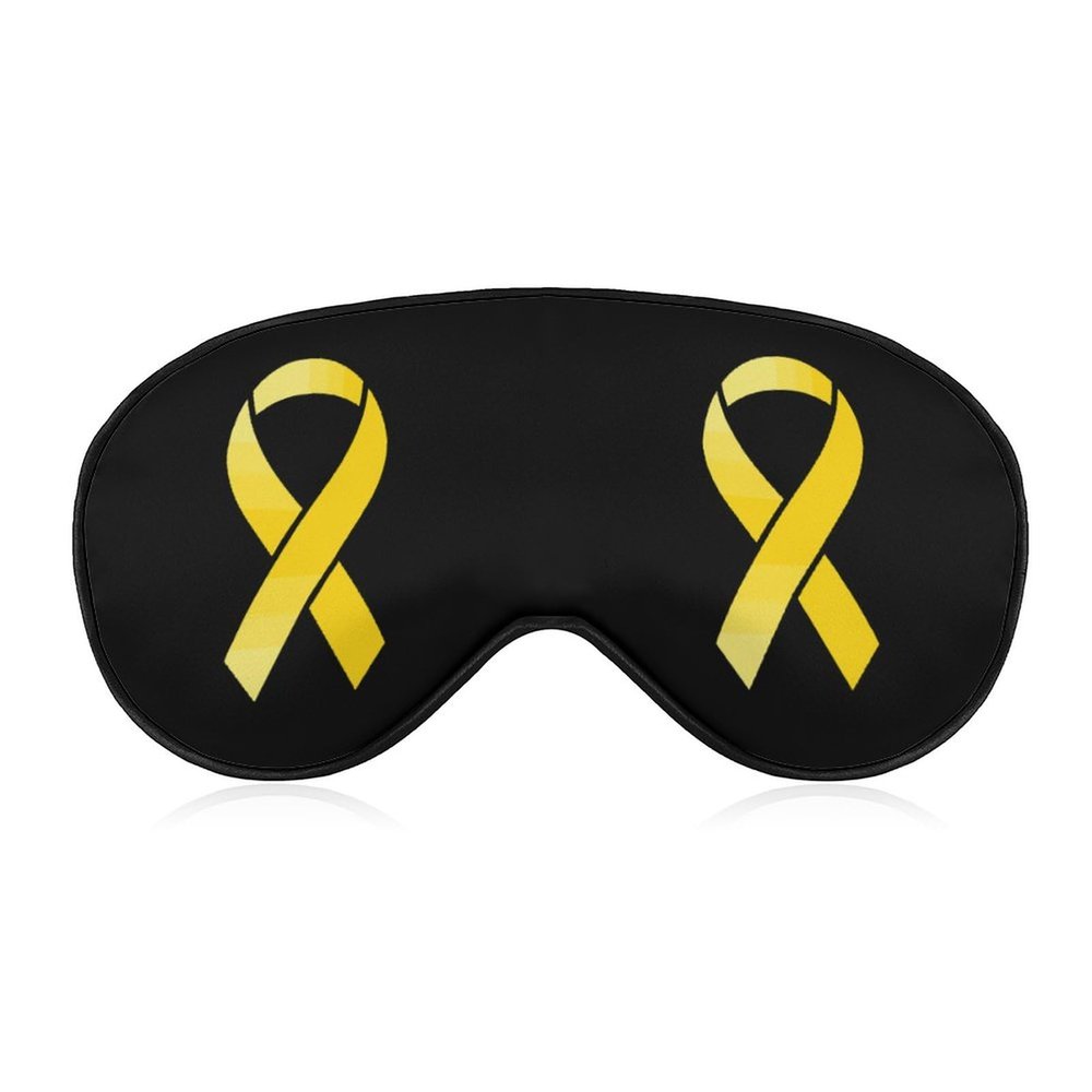 Yellow RibbonHIV Sleep Mask with Adjustable Strap for Men and Women