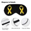 Yellow RibbonHIV Sleep Mask with Adjustable Strap for Men and Women view 3